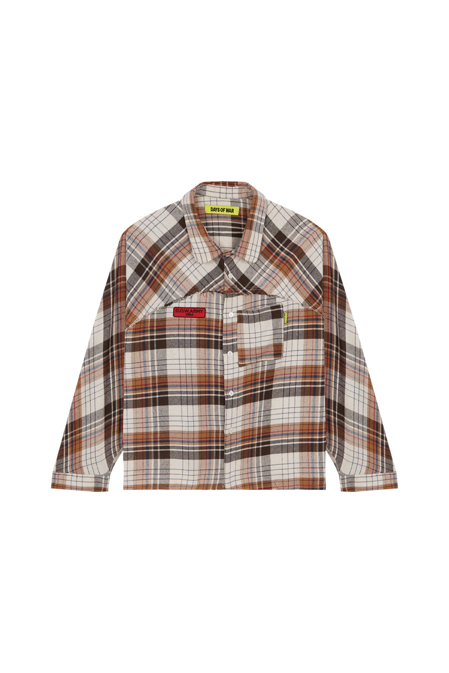 PLAID OVERSIZE SHIRT BROWN