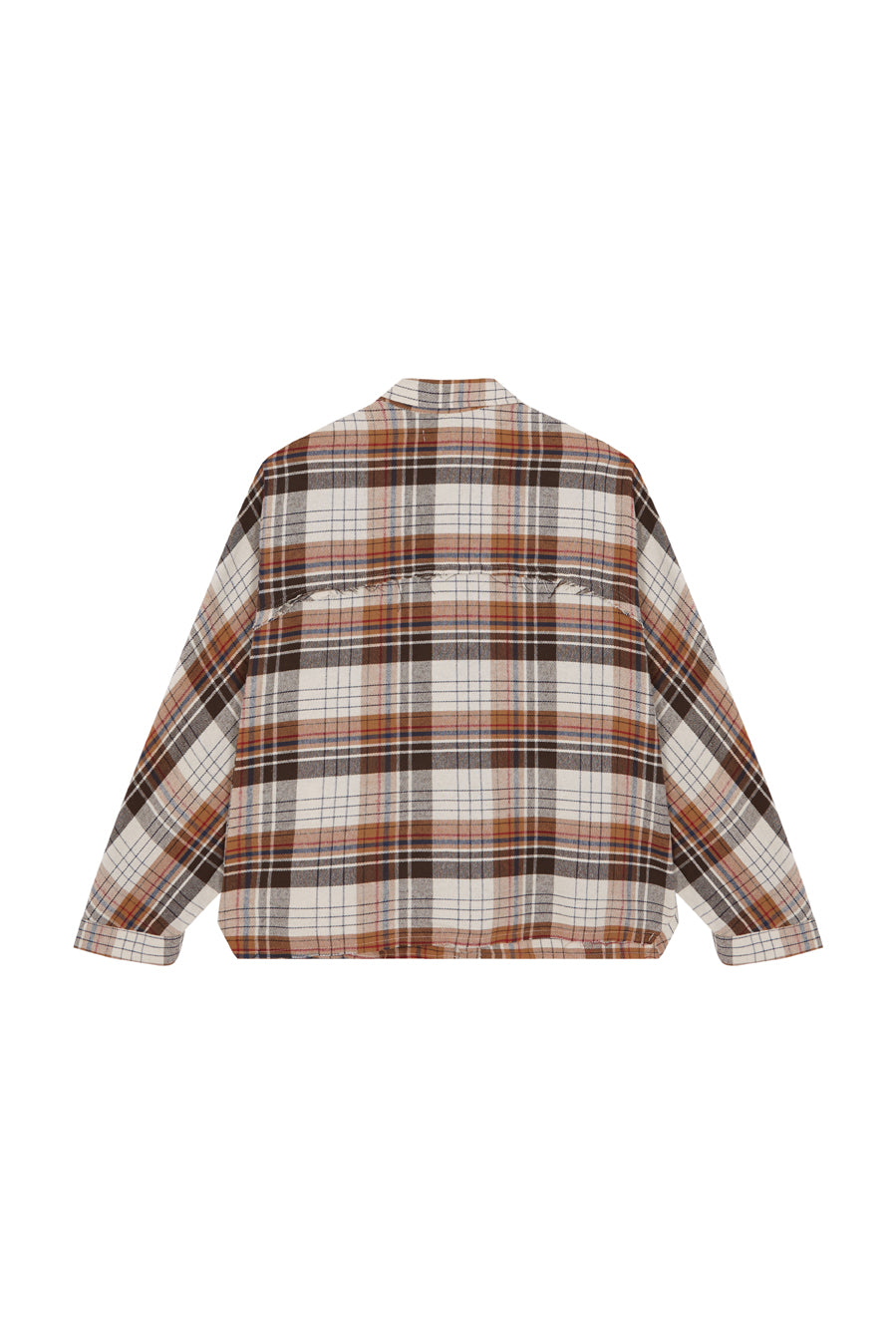 PLAID OVERSIZE SHIRT BROWN
