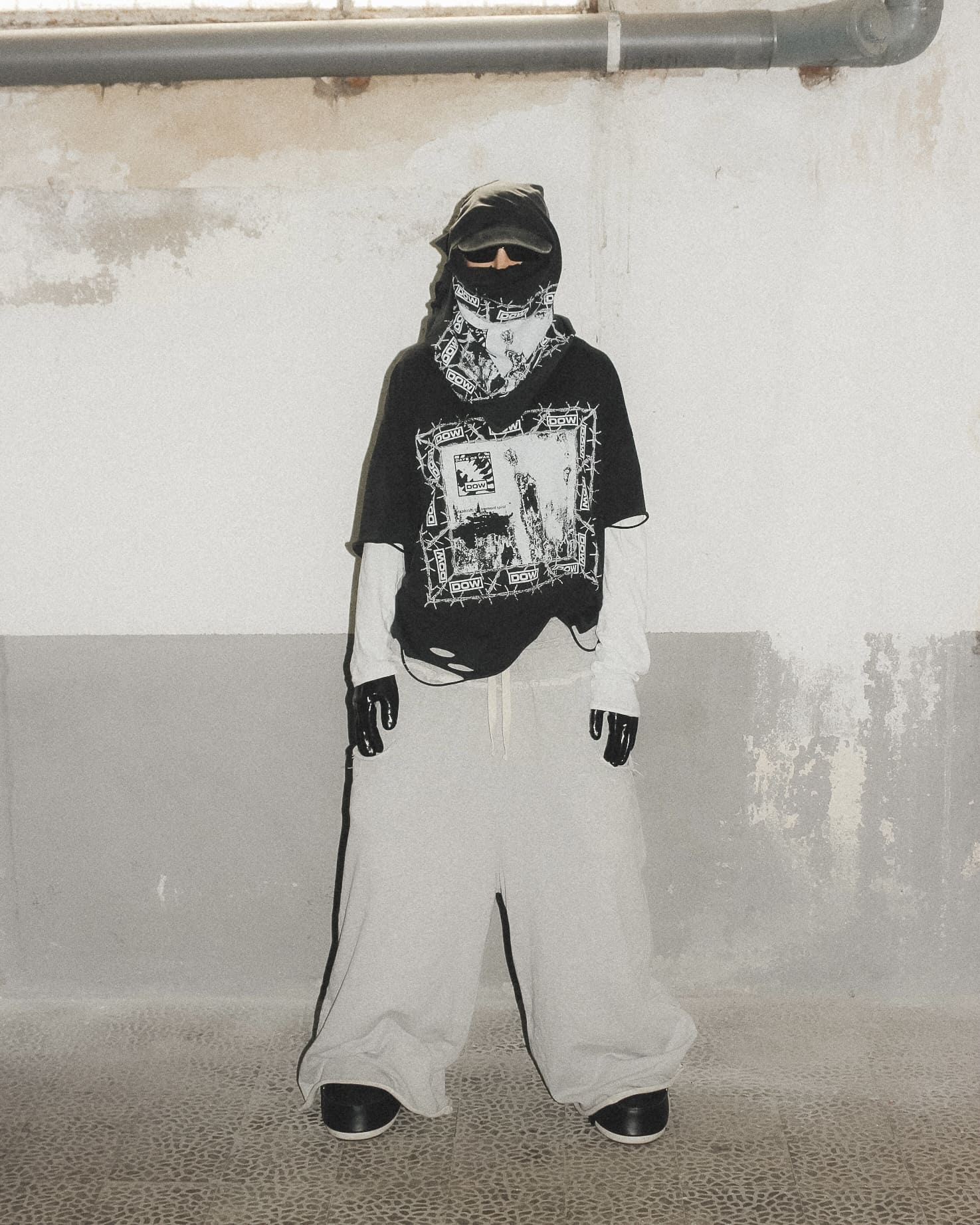 DOUBLE WAIST BAGGY SWEATPANTS