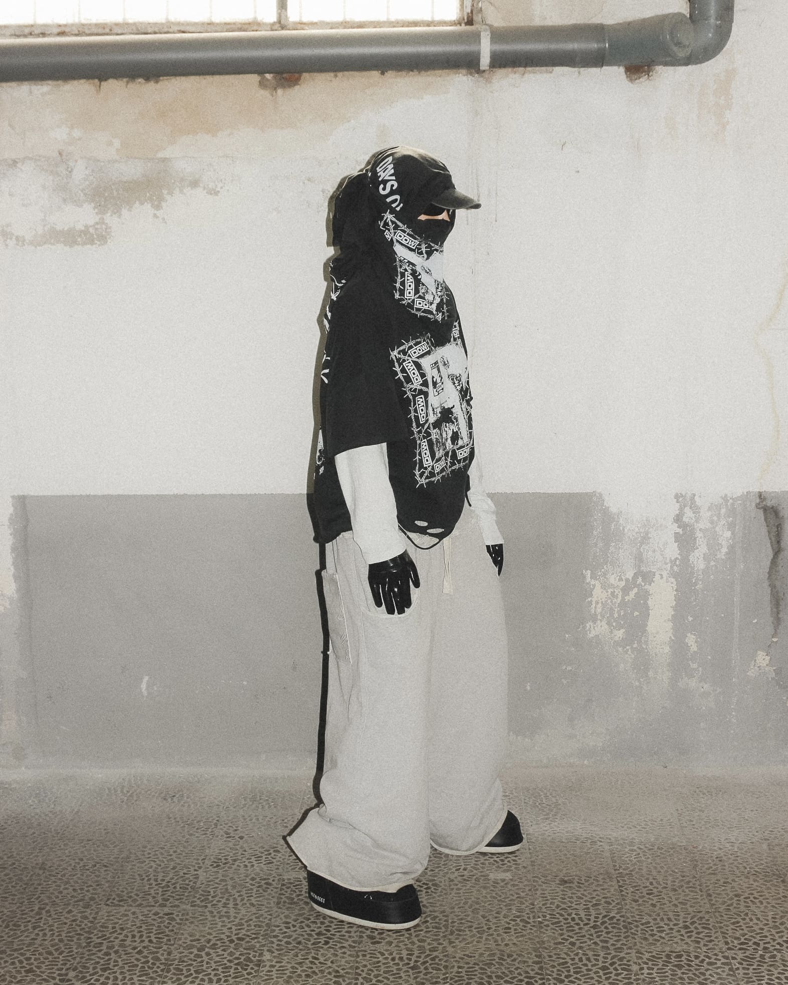 DOUBLE WAIST BAGGY SWEATPANTS