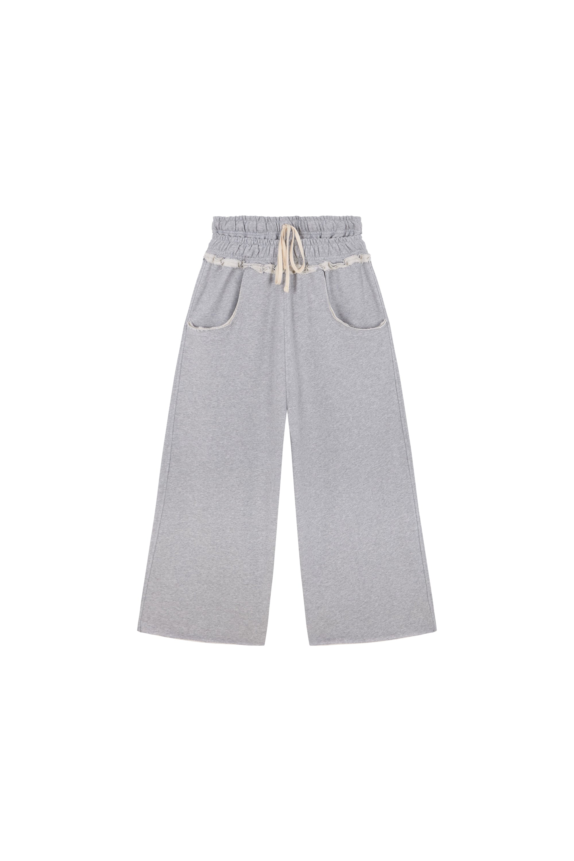 Double Waist Baggy Sweatpants Grey