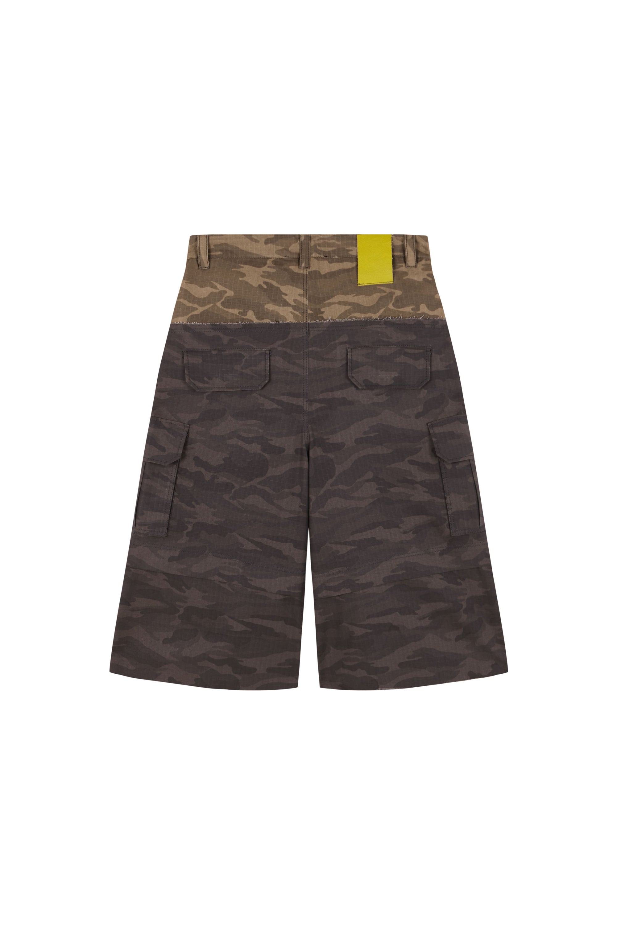 Ripstop camouflage jorts black