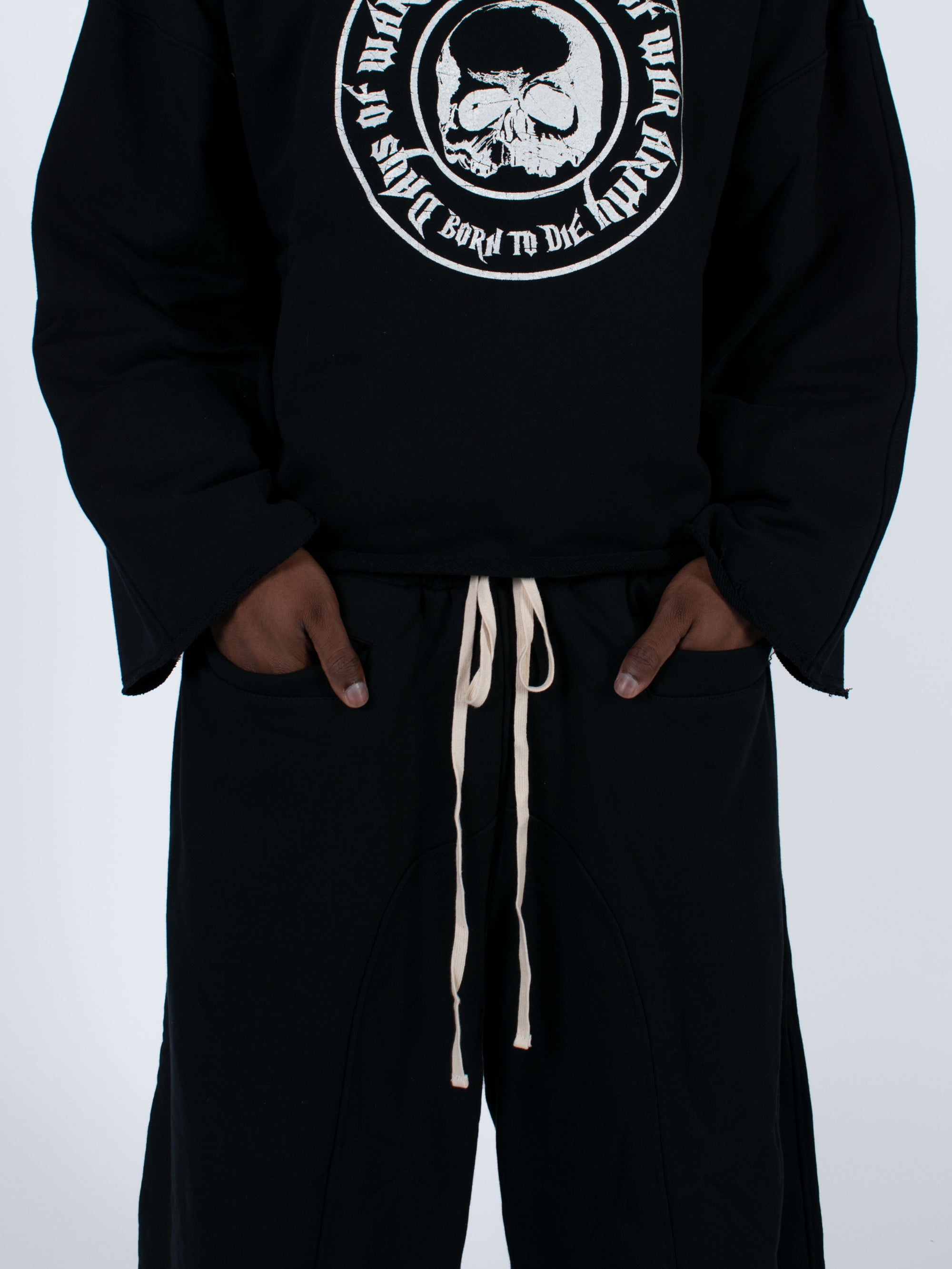 BLACK BAGGY SWEATPANTS