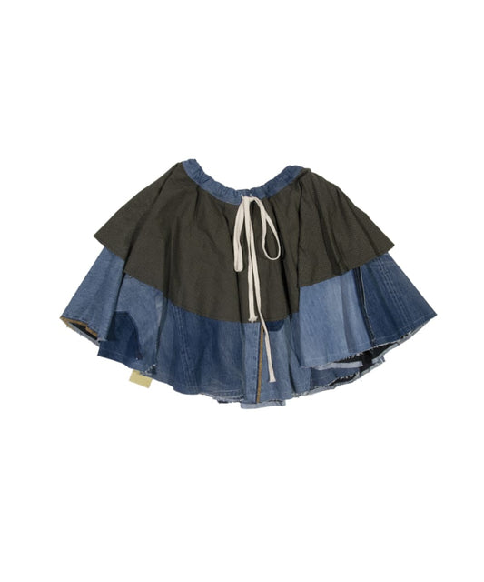 LE DOUBLE DENIM SKIRT