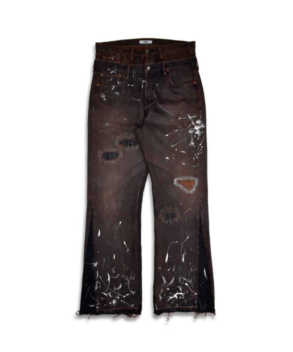 LE DOUBLE WAIST PAINTED BROWN