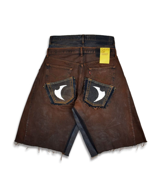 LE DOUBLE WAIST SHORT BROWN