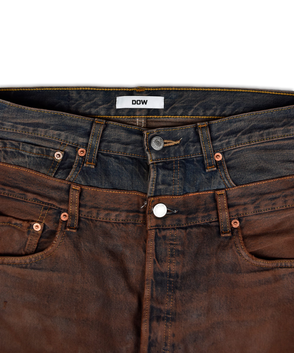 LE DOUBLE WAIST SHORT BROWN