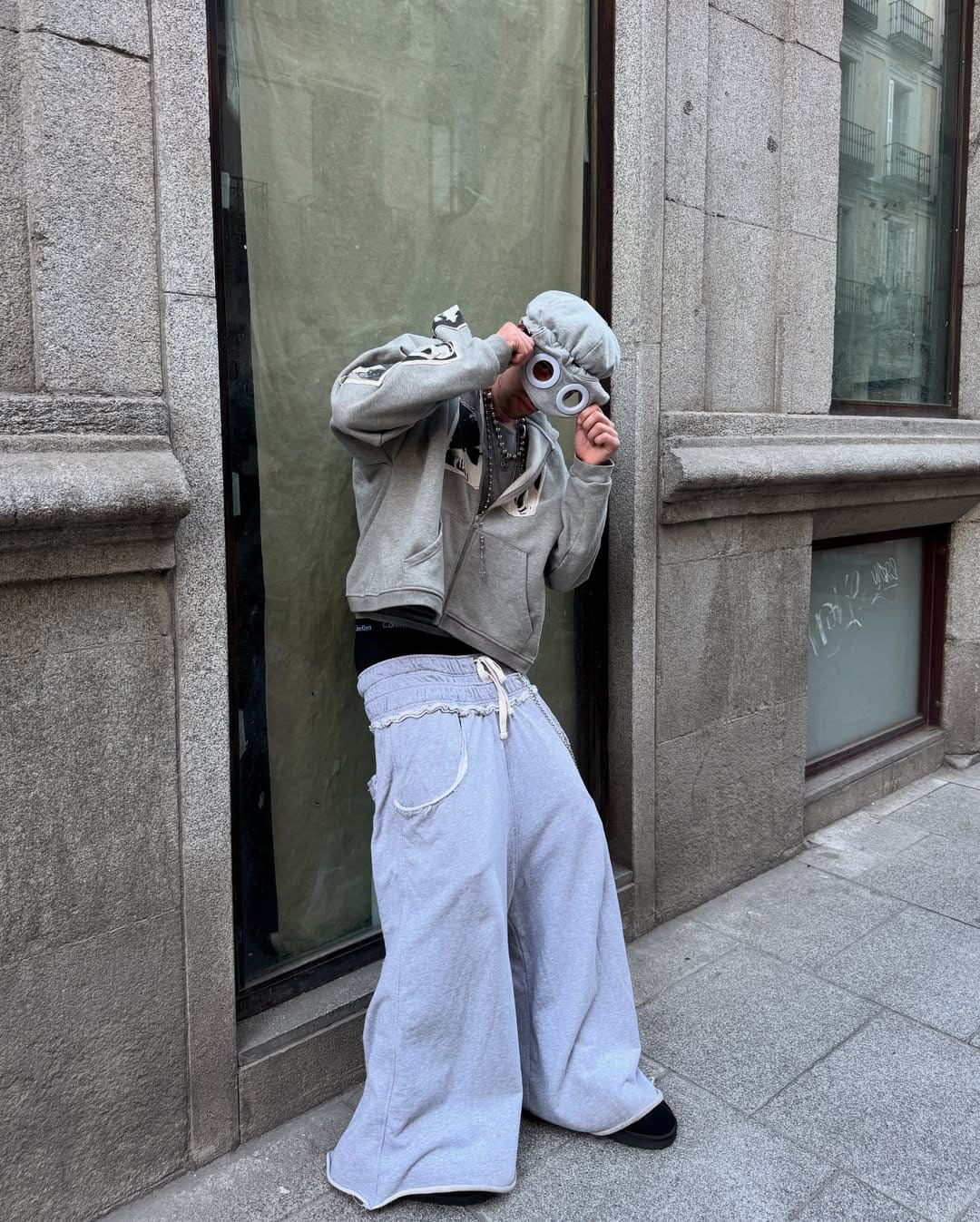 DOUBLE WAIST BAGGY SWEATPANTS