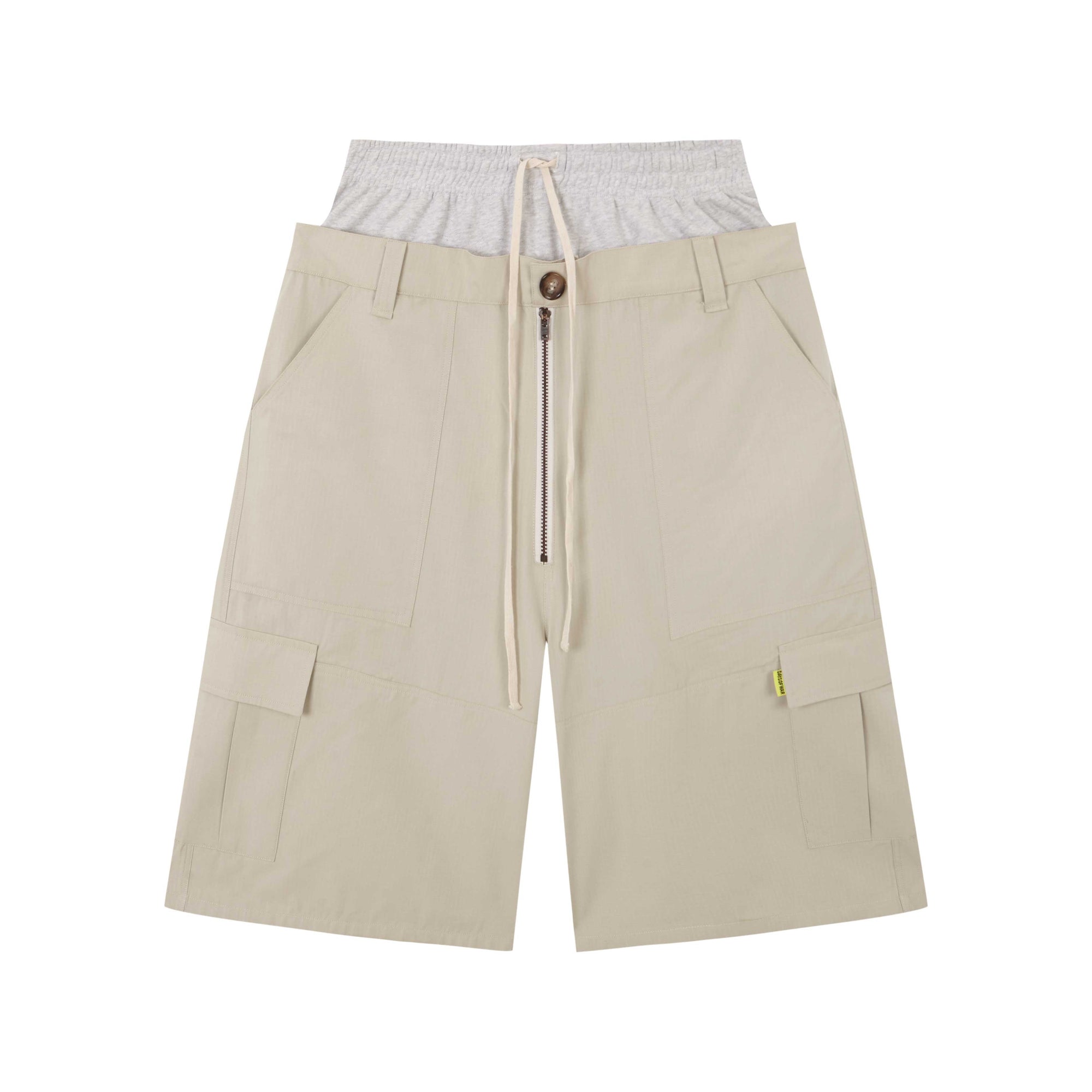 Double Waist Ripstop Beige Jorts