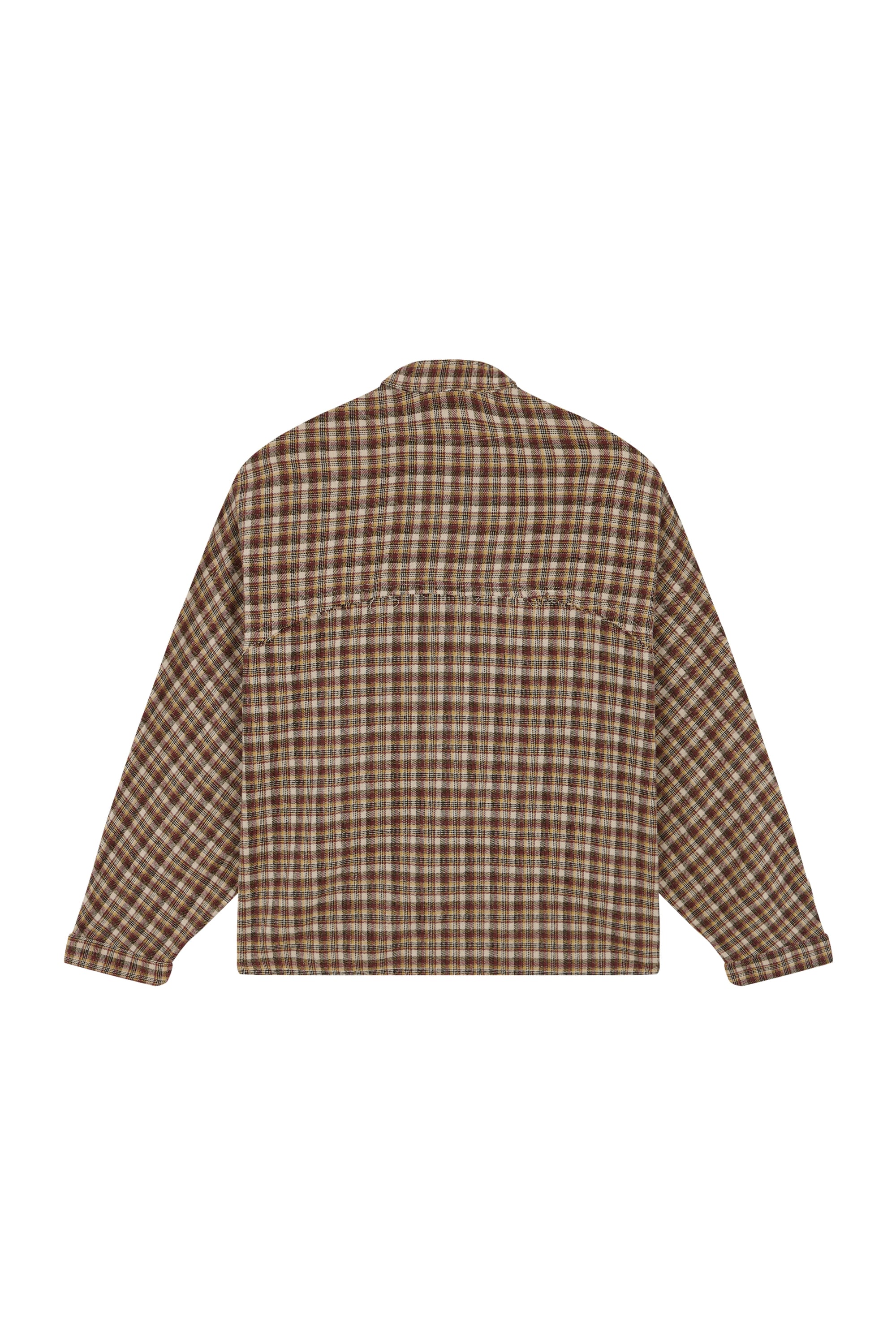 Plaid Oversize Shirt Beige