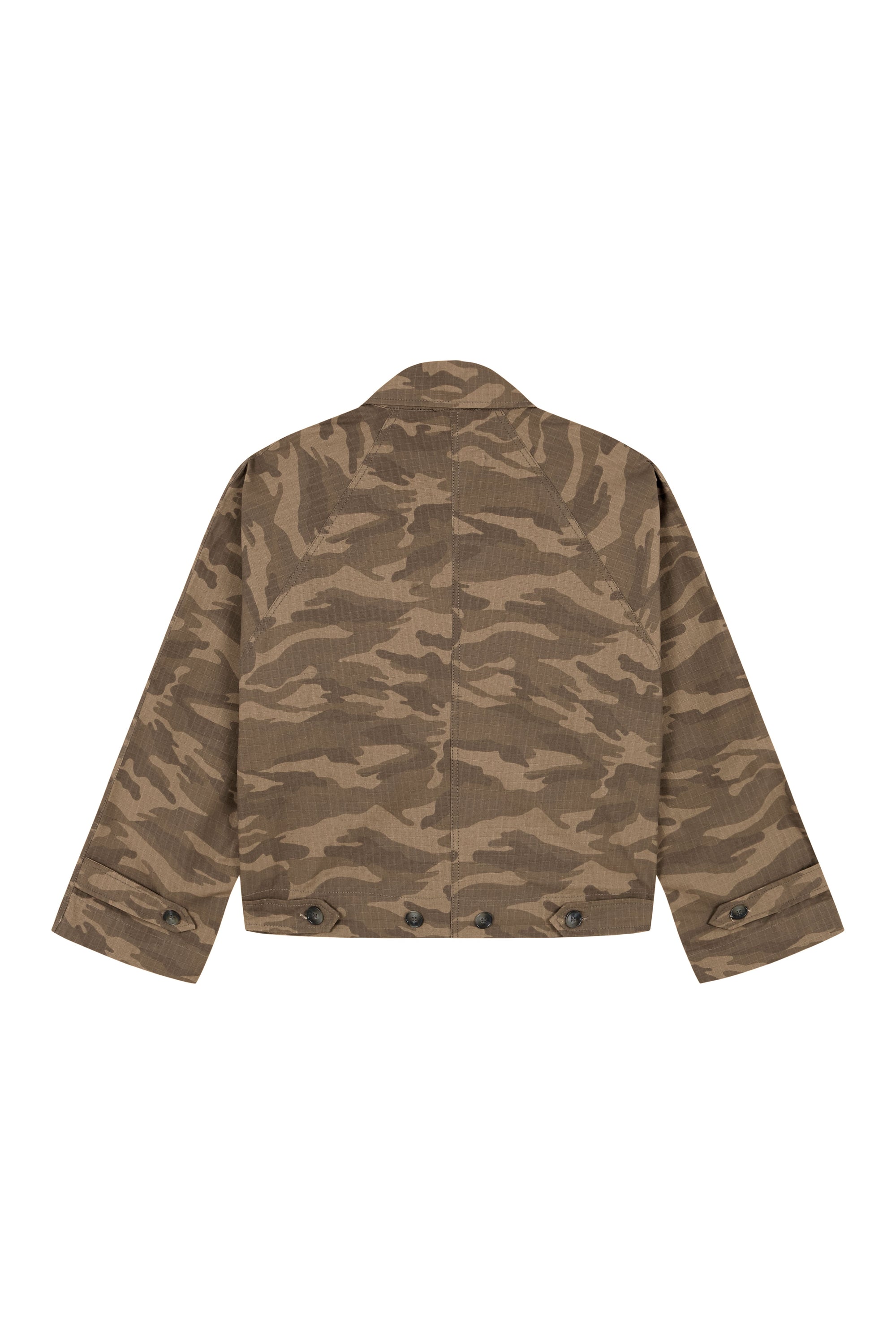 Ripstop camouflage patch jacket beige