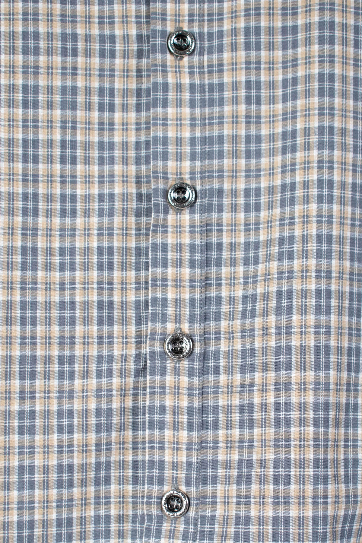Sleeveless Tartan Plaid Shirt Brown